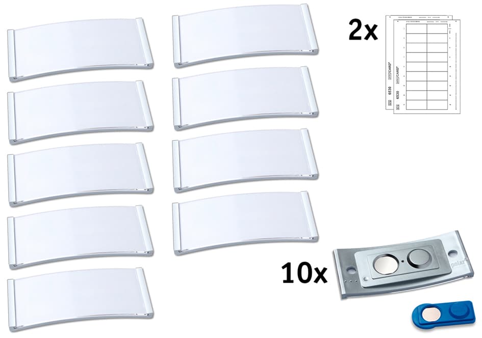 Avery Zweckform Namensschild, 70 X 30 Mm, Silber, 10er Set