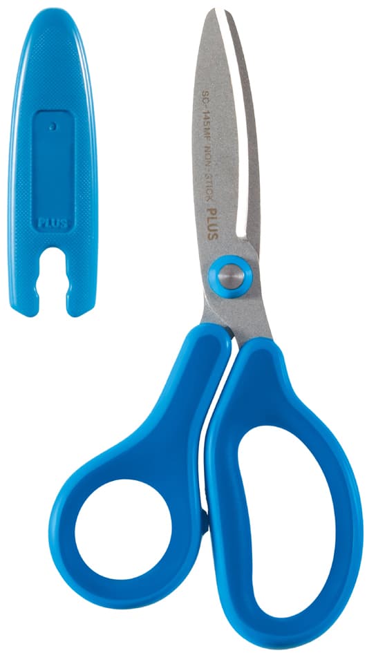 Plus Japan Kinder-Bastelschere Fitcutcurve Kids, Rund, Blau