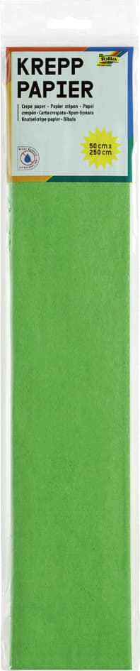 Folia Krepppapier-Lagen, (B)500 Mm X (L)2,5 M, Gelbgrün