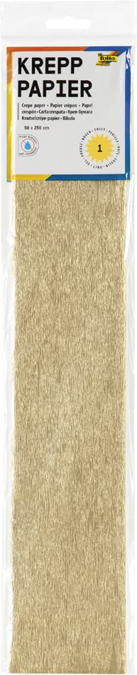Folia Krepppapier-Lagen, (B)500 Mm X (L)2,5 M, Gold