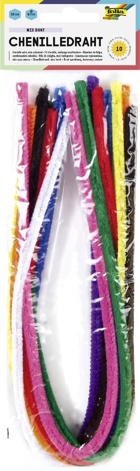 Folia Chenilledraht Flauschig, 20 Mm X 500 Mm, Sortiert
