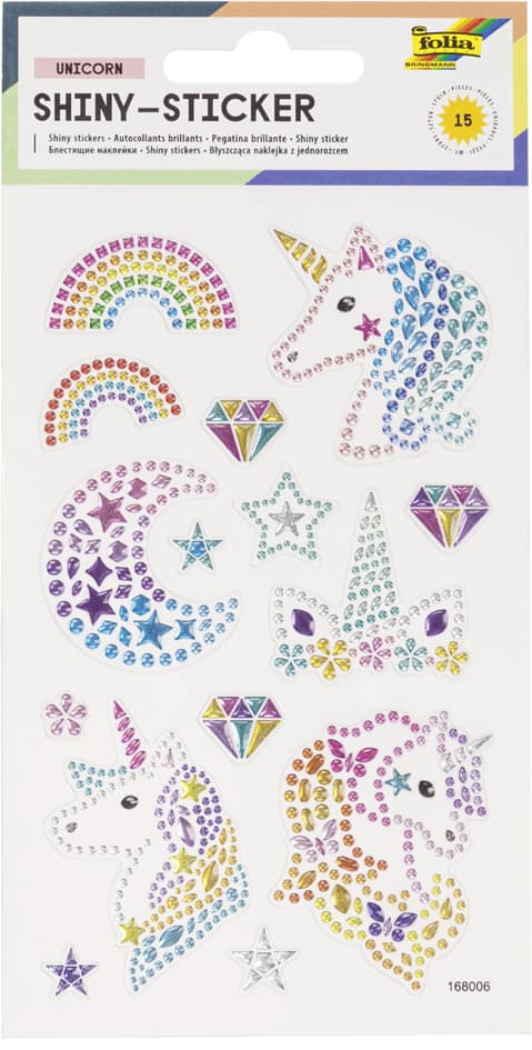 Folia Shiny-Sticker Unicorn