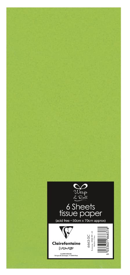 Clairefontaine Seidenpapier, (B)500 X (H)700 Mm, Hellgrün