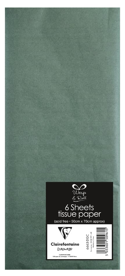 Clairefontaine Seidenpapier, (B)500 X (H)700 Mm, Dunkelgrün