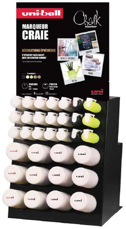 Uni-Ball Kreidemarker Chalk, 33er Display