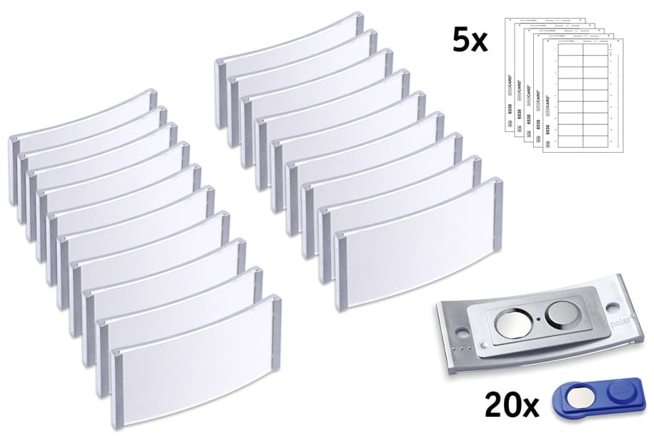 Avery Zweckform Namensschild, 70 X 30 Mm, Silber, 20er Set