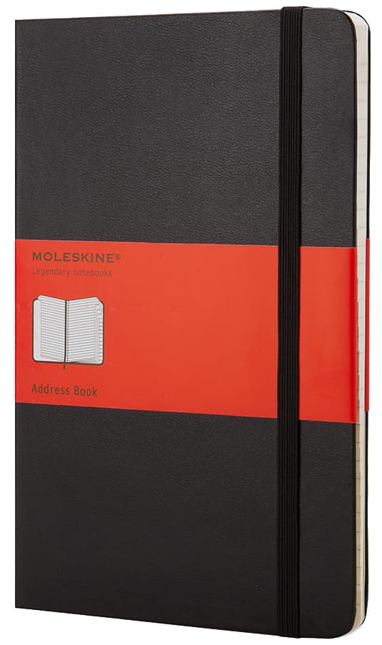 Moleskine Adressbuch, P/A6, Liniert, Hardcover, Schwarz