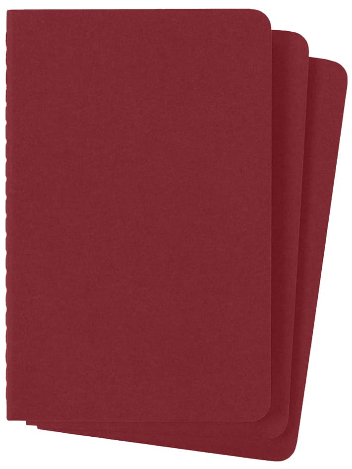 Moleskine Notizheft Cahier, L/A5, Liniert, Karton, Rot