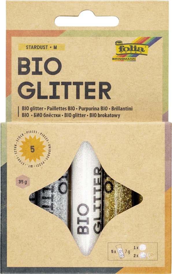 Folia Bio Glitter Mix Stardust , M,