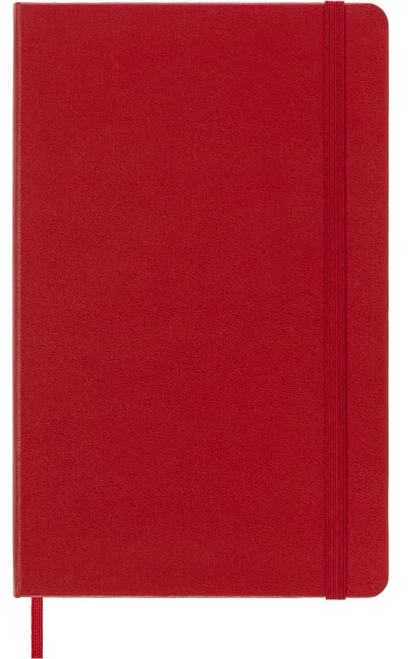 Moleskine Notizbuch, L/A5, Blanko, Hardcover, Hellrot