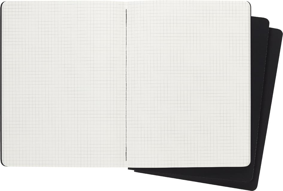 Moleskine Notizheft Cahier, Xl, Kariert, Karton, Schwarz