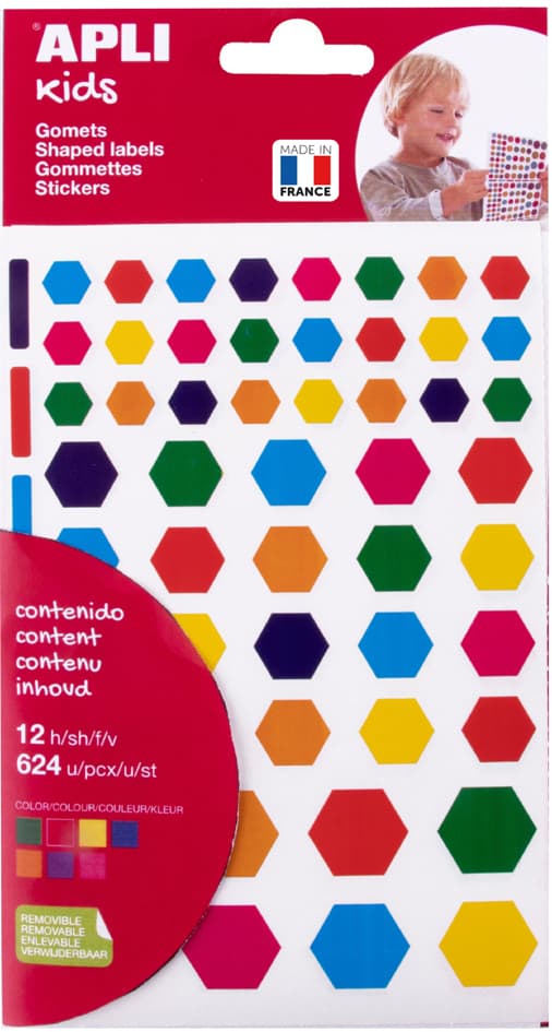 Apli Kids Sticker , Hexagon, , Kleinpackung