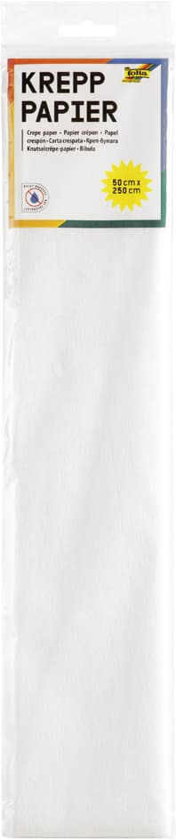 Folia Krepppapier-Lagen, (B)500 Mm X (L)2,5 M, Weiß