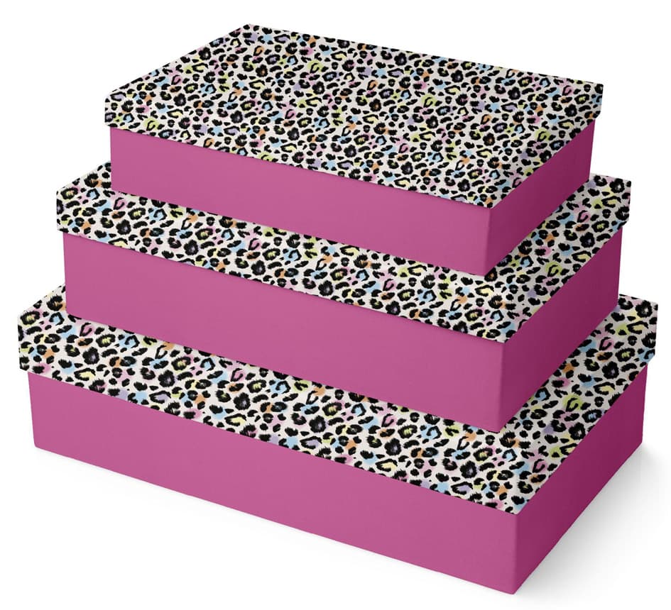Clairefontaine Geschenkboxen-Set , Leopard, , 3-Teilig