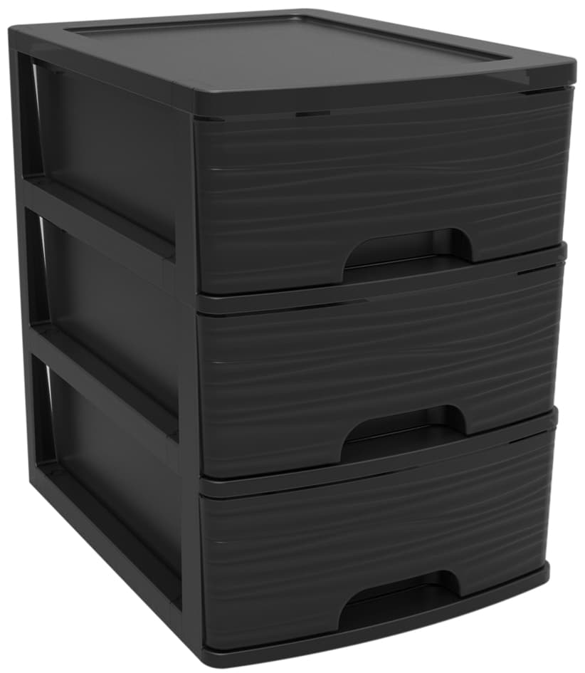 Eda Schubladenbox Stone, Din A4, 3 Schübe, Pp, Weiß