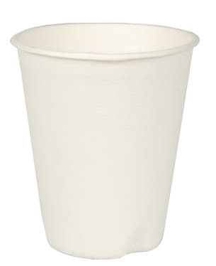 Papstar Zuckerrohr-Trinkbecher , Pure, , 0,2 L, Weiß, 12er
