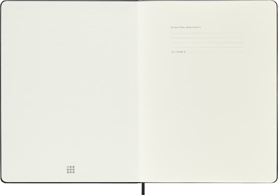 Moleskine Notizbuch, Xl, Blanko, Hardcover, Schwarz