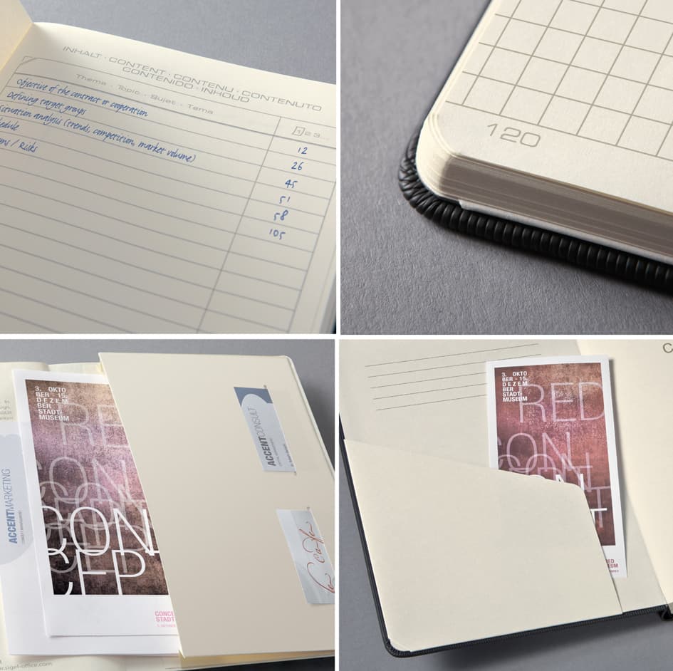 Sigel Notizbuch Conceptum, Din A5, Liniert, Schwarz