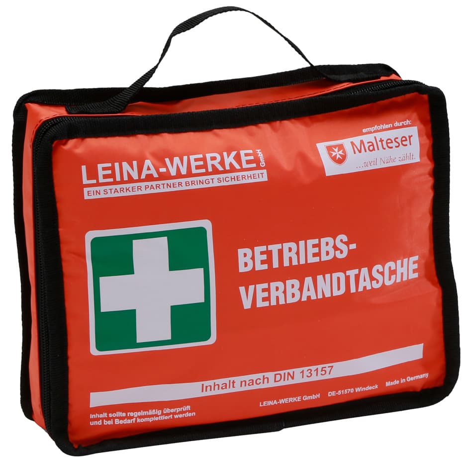 Leina Betriebsverbandtasche, Inhalt Din 13157, Orange