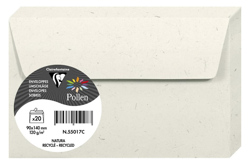 Pollen By Clairefontaine Briefumschlag 90 X 140 Mm, Natura