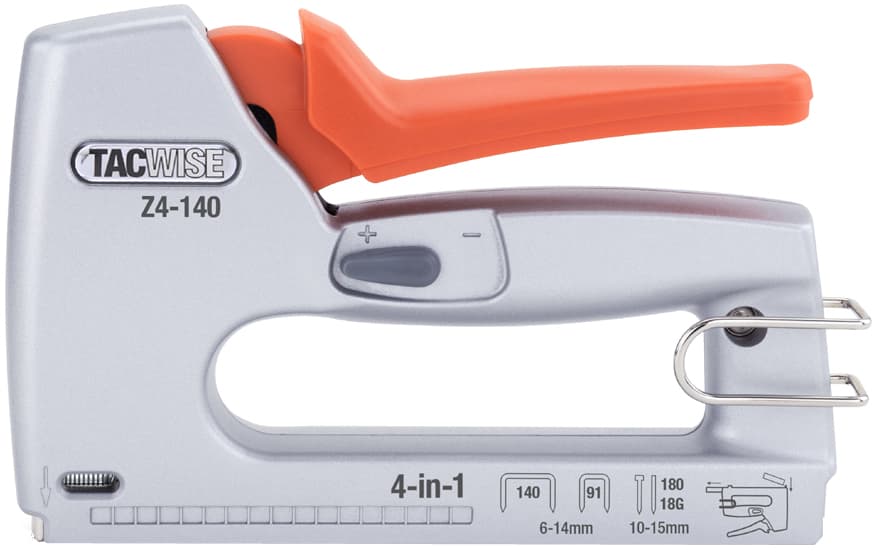 Tacwise Tacker/Nageltacker Z4-140 (4-In-1), Silber/Orange