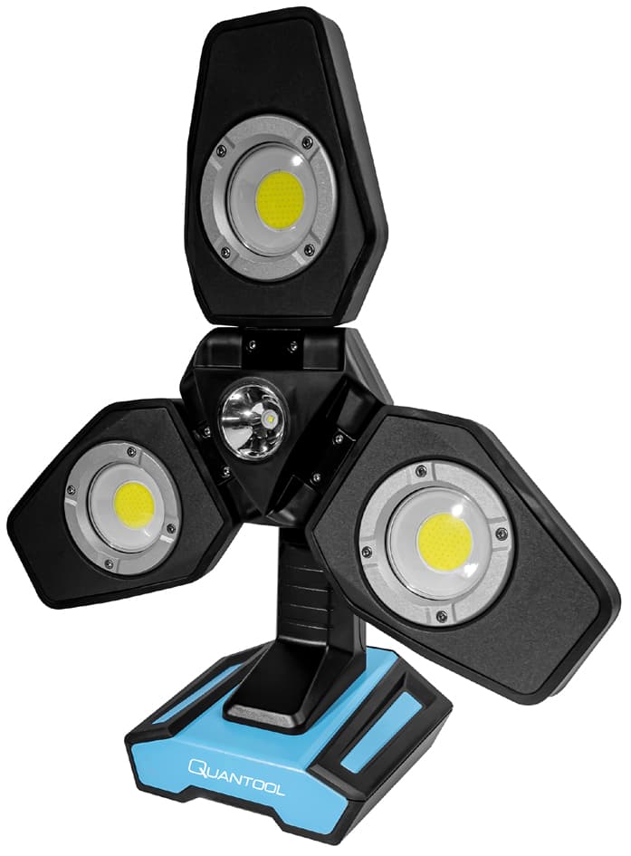 Quantool Led Akku-Arbeitsstrahler Working Light, 3 Flügel
