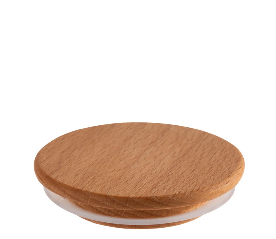 Aps Deckel Für Weck-Gläser, Buchenholz, 12er Set