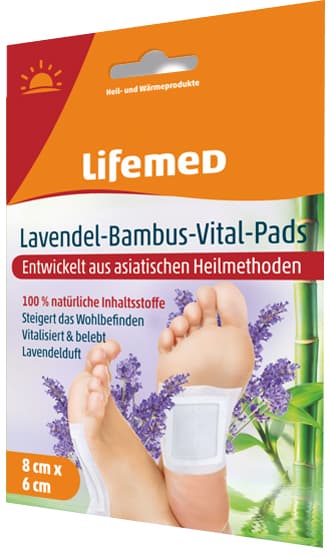 Lifemed Bambus-Vital-Pads Lavendel, 80 X 60 Mm, 2er Pack