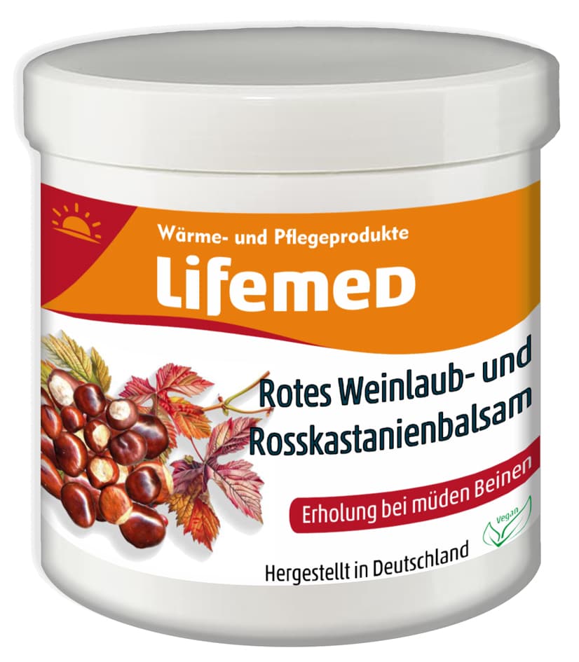 Lifemed Rotes Weinlaub-/ Rosskastanienbalsam, 250 Ml Tiegel