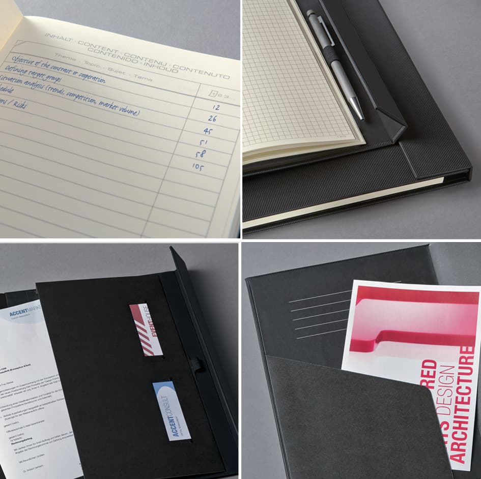 Sigel Notizbuch Conceptum, Din A4+, Kariert, Schwarz