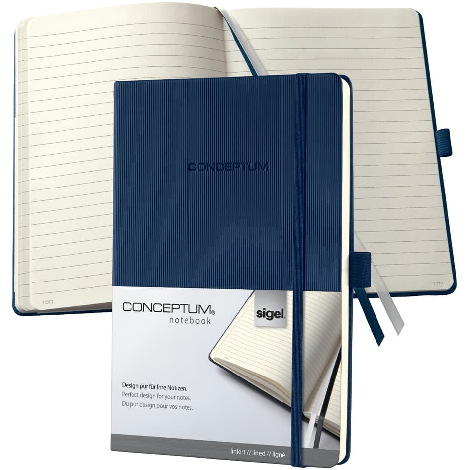 Sigel Notizbuch Conceptum, Din A5, Liniert, Blau
