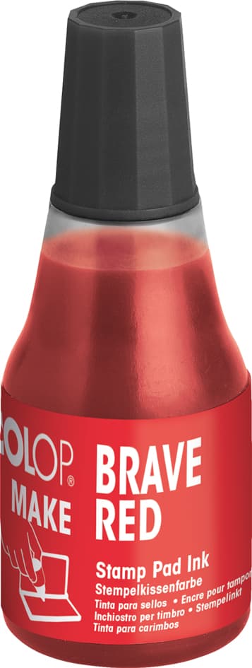 Colop Stempelfarbe Make, 25 Ml, Brave Red