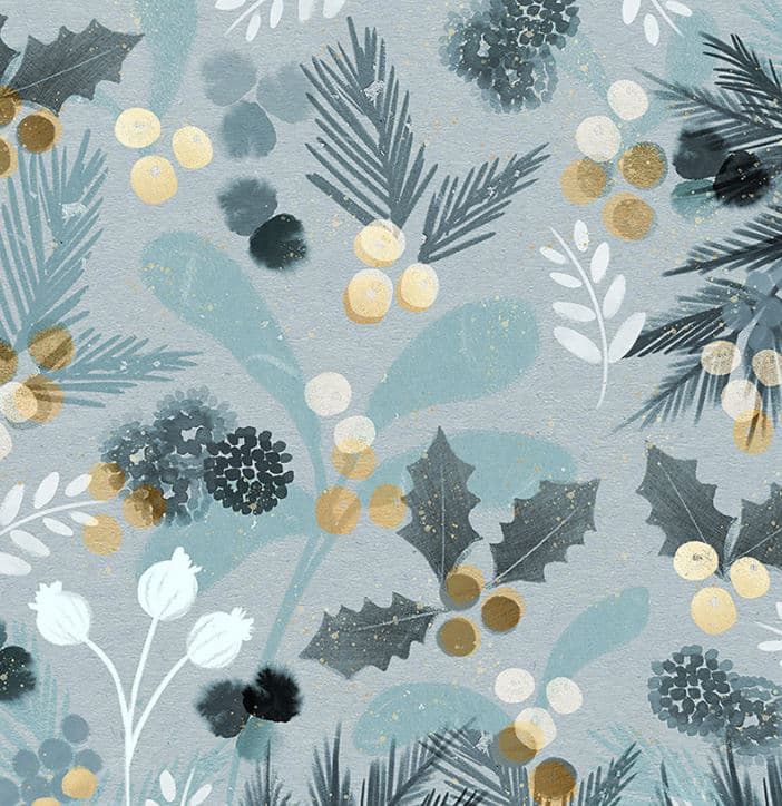 Papstar Weihnachts-Motivservietten , Blue Christmas,