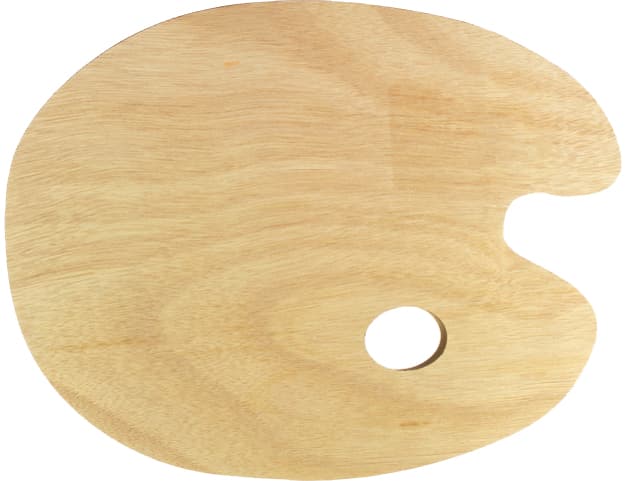 Kangaro Farbmisch-Palette, Holz, Oval, 300 X 240 Mm