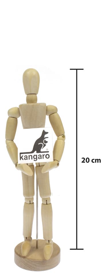 Kangaro Gliederpuppe, Neutral, Höhe: 200 Mm