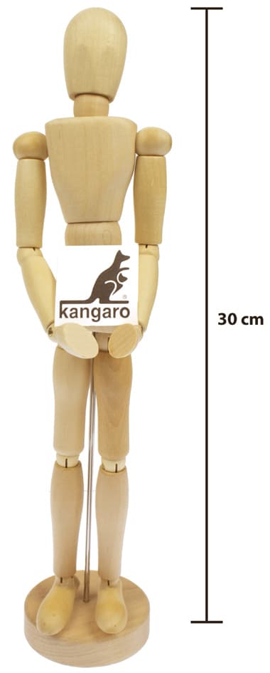 Kangaro Gliederpuppe, Neutral, Höhe: 300 Mm