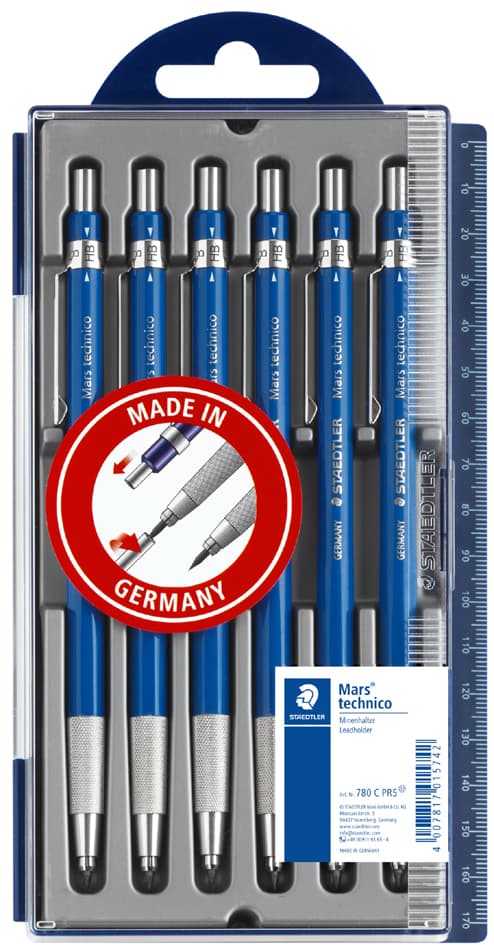 Staedtler Fallminenstift Mars Technico 780 C, Blau, 6er Etui