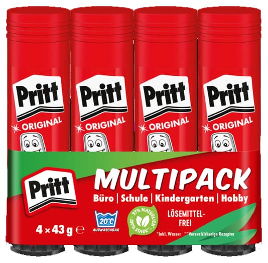 Pritt Klebestift 4 X 43 G Im Spar-Pack, Lösemittelfrei