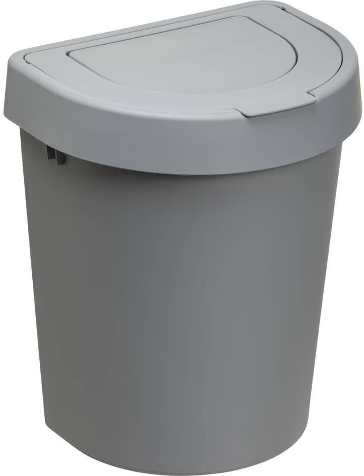 Plast Team Abfalleimer Seattle, 10 Liter, Silber