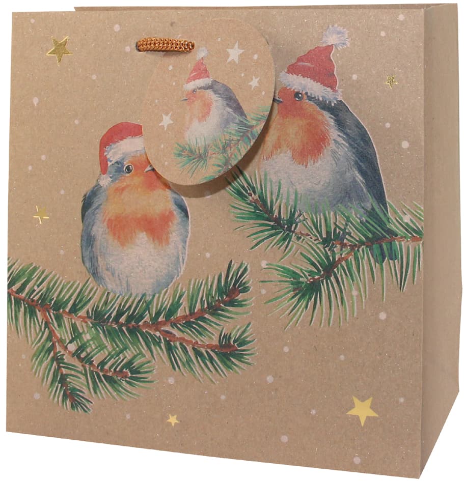 Cactus Weihnachts-Geschenktüte , 2 Vögel Auf Ast, , Klein