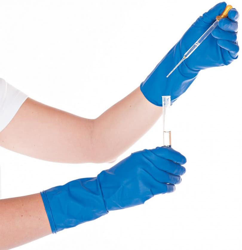 Hygostar Chemikalien-Schutzhandschuh High Risk, Blau, L