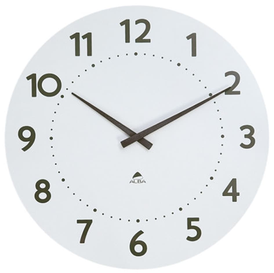 Alba Holz-Wanduhr , Hormilena 55, , Quarzuhr, Weiß