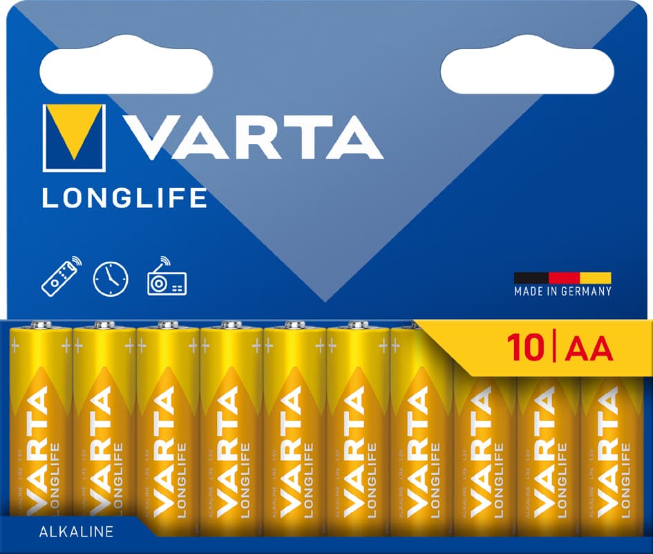 Varta Alkaline Batterie , Longlife, , Mignon Aa, 10er