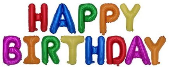 Papstar Folienluftballon-Set , Happy Birthday,