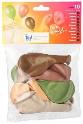 Papstar Luftballons , Natural, , Farbig Sortiert