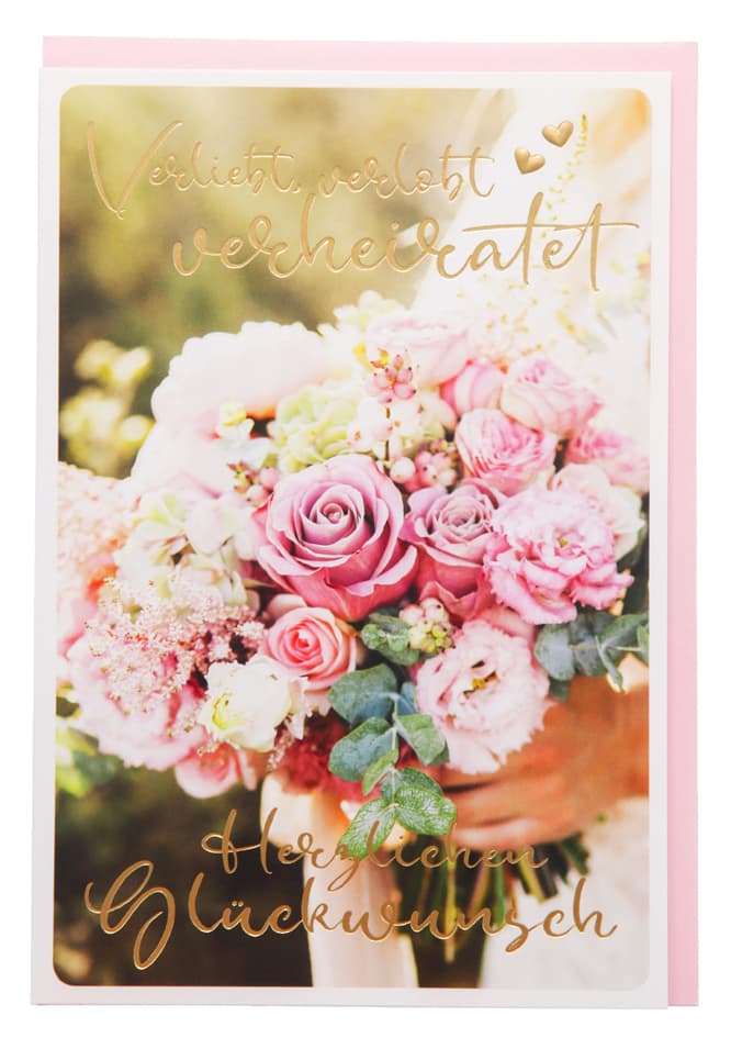 Susy Card Hochzeitskarte , Blumenstrauß,