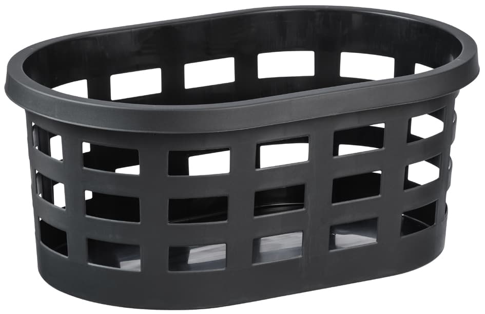 Plast Team Wäschekorb Boston, 36,8 Liter, Schwarz