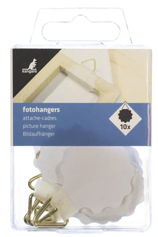 Kangaro Bildaufhänger, Durchmesser: 30 Mm, Rund, Weiß