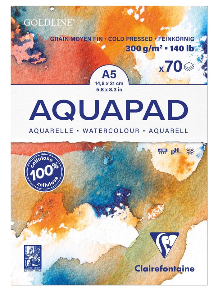 Clairefontaine Aquarellblock Aquapad, Din A3, 300 G/Qm