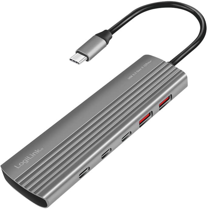 Logilink Usb 3.2 Ultra-Slim-Hub, 10-Port, 2x Usb-A, 8x Usb-C